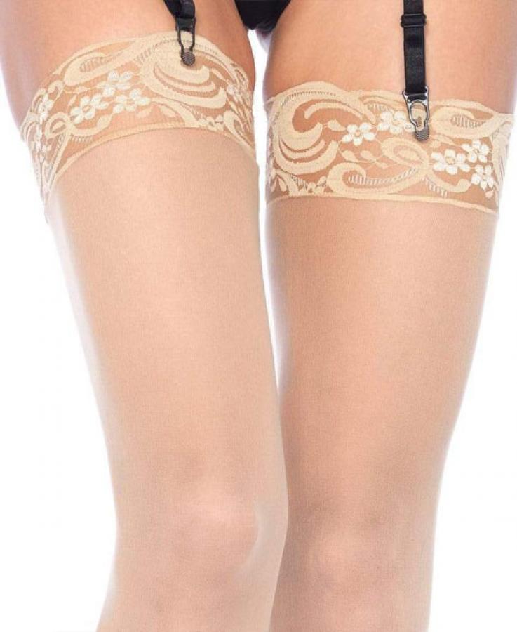 1011 Leg Avenue Nylon sheer thigh lace