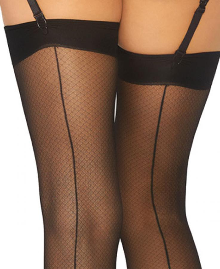 1084 Leg Avenue faux net seam stockings