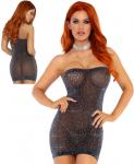 86151 Leg Avenue sheer rhinestone tube dress