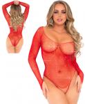 89231 Leg Avenue Crystal fishnet bodysuit