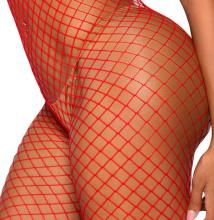 89304 Leg Avenue Industrial Net racer neck bodystocking