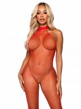 89304 Leg Avenue Industrial Net racer neck bodystocking