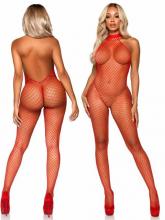 89304 Leg Avenue Industrial Net racer neck bodystocking