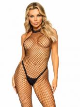 89304 Leg Avenue Industrial Net racer neck bodystocking