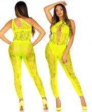 89308 Leg Avenue Floral lace convertible footless bodystocking