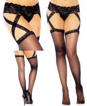 1653 Leg Avenue Sheer stockings garter belt