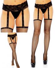 1656 Leg Avenue Fishnet stockings lace garter belt