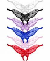 2600 Leg Avenue,  sheer butterfly appliqued crotchless panty