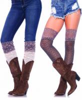 6915 Leg Avenue knee slouch socks wide lace top