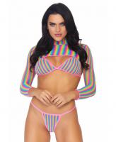 81580 Leg Avenue R fishnet bikini top g-string