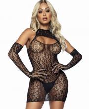 86126 Leg Avenue Leopard net dress