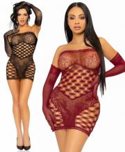 86136 Leg Avenue Hardcore net tube dress with lace