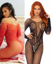 89190 Leg Avenue Vine lace net bodystocking