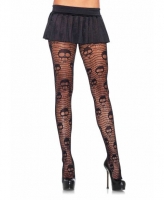 9981 Leg Avenue, Screaming skull striped net pantyhose